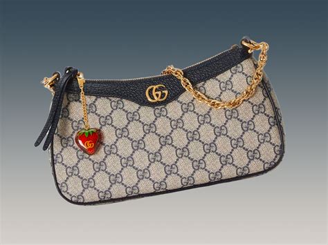 gucci bag with strawberry charm|gucci ophidia bag reviews.